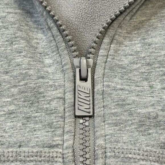 Nike Air Red And Grey Zip Up Hoodie Mens Size Medium Retro Embroidered Logo - Picture 4 of 11